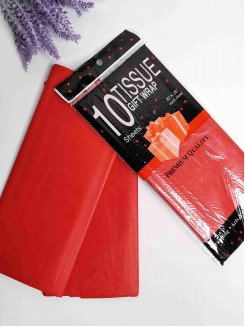 Бумага тишью 50*66см, 10листов (темно-красный)